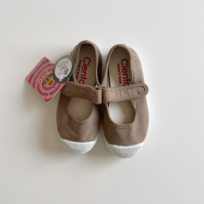 【新品】CIENTA シエンタ　ベルクロワンストラップ　　25 ベージュ Cienta ベルクロワンストラップシューズ beige | Baby Style LAB