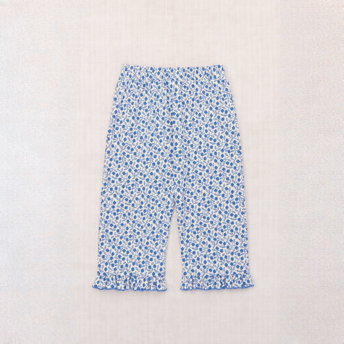 Misha & Puff RUFFLE PEDAL PUSHER - BLUE RIBBON