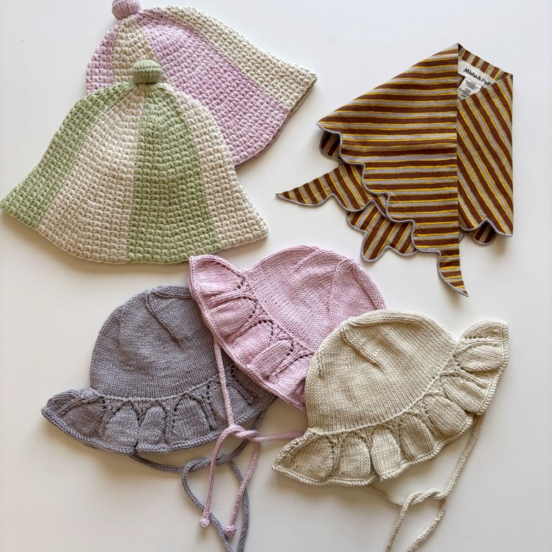 帽子 Misha & Puff crochet tulip hat 2-4y Misha & Puff BABY CROCHET TULIP HAT - AURA | Ba