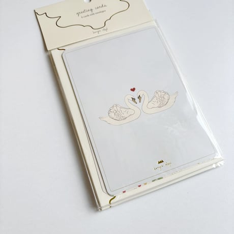 Konges Sløjd 　6PACK GREETING CARDS - DINO/SWAN
