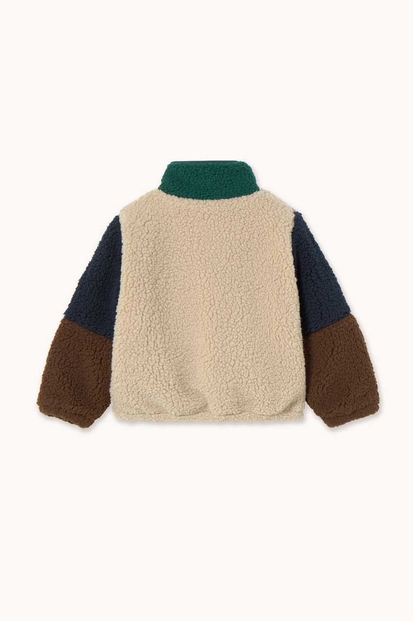 TINY COTTONS 大人向け バラ柄ジャケット 36 tiny cottons COLOR BLOCK POLAR SHERPA JACKET -