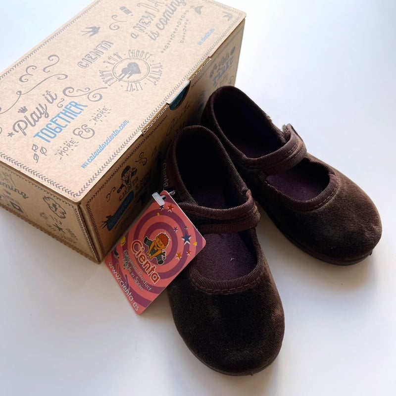 Cienta ベロアフォーマルストラップシューズ EUR23-31 Brown | Baby ...