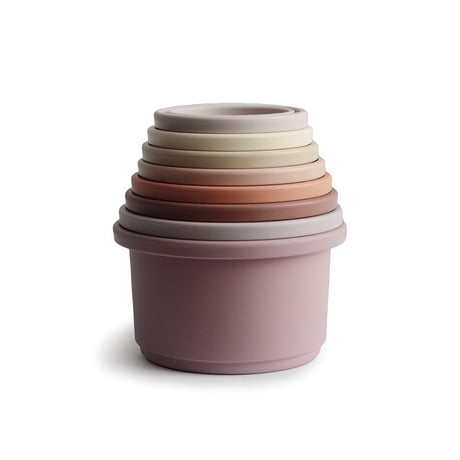 Mushie Stacking Cups Toy | Made in Denmark (Petal)