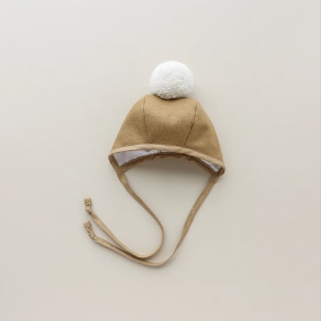 Briar Baby  CAMEL POM BONNET