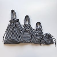 ドローイングバッグ Terry towelボーダー Sサイズ/Miniサイズ/miniminiサイズ