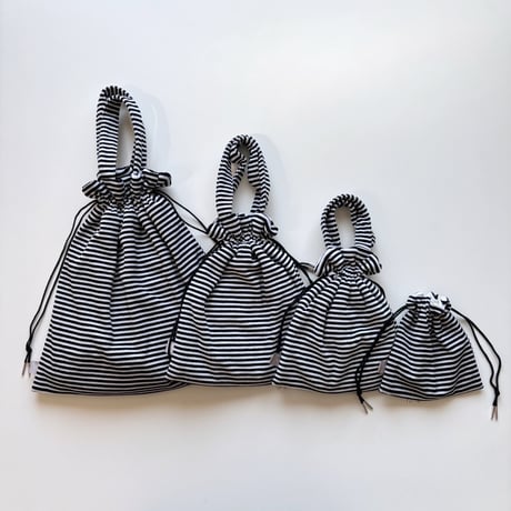 ドローイングバッグ Terry towelボーダー Sサイズ/Miniサイズ/miniminiサイズ