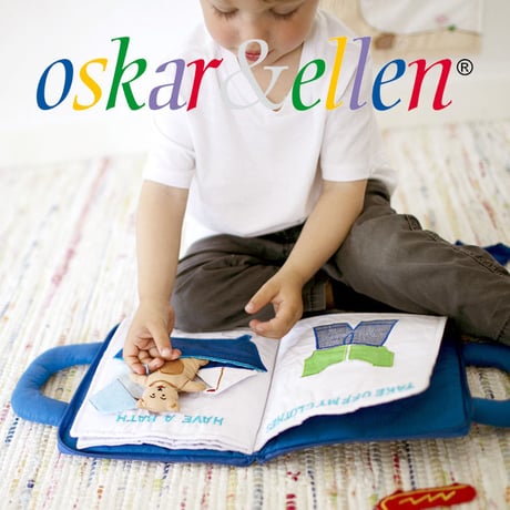 Oskar & Ellen 布絵本 グッドナイト ブック ブルー