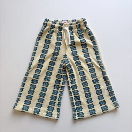 tiny cottons  Blue Flowers Towel Pant