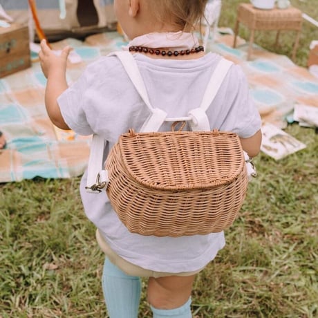 Olli Ella  MINI CHARI RATTAN BAG-Natural