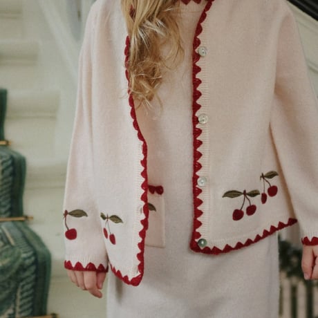 Konges Sløjd 　COLLETTE CARDIGAN - OFF WHITE