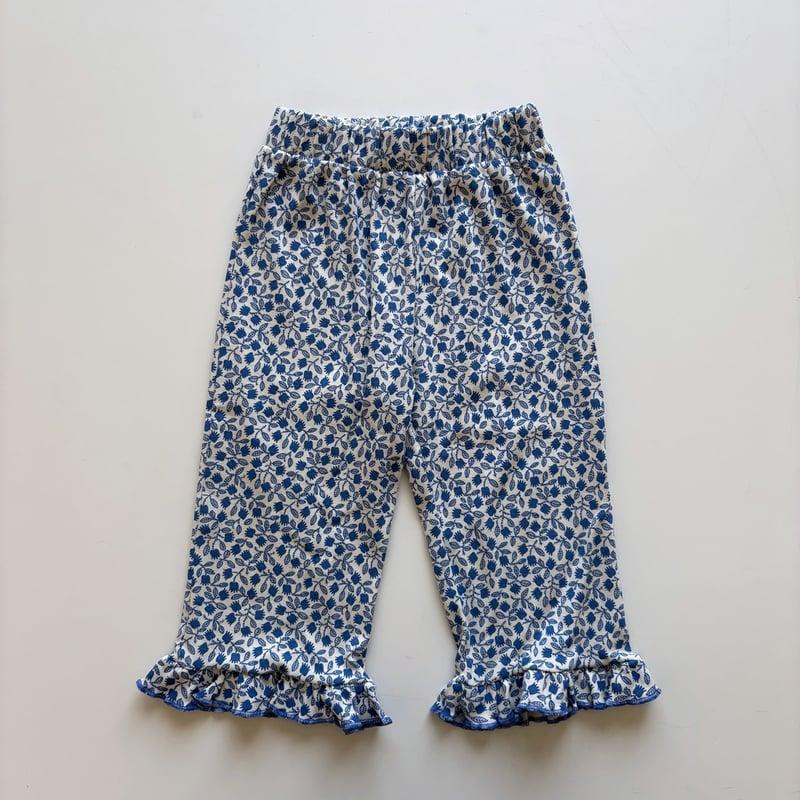 Misha & Puff RUFFLE PEDAL PUSHER - BLUE RIBBON