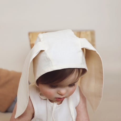 Briar Baby  IVORY BUNNY BONNET