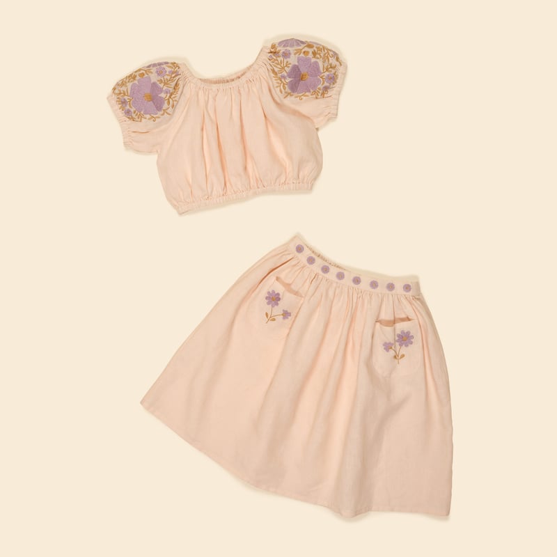 Apolina VELMA SKIRT SET - BLUSH | Baby Style LAB