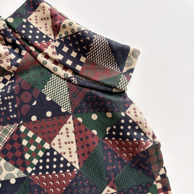 Misha＆Puff 25winter パッチワーク タートルネック 2Y Misha＆Puff 25winter パッチワーク タートルネック 2Y Misha＆Puff