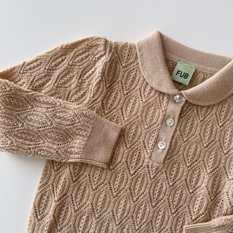 FUB Pointelle Blouse - Hay