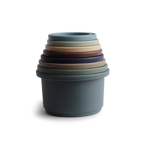 Mushie Stacking Cups Toy | Made in Denmark (Forest)