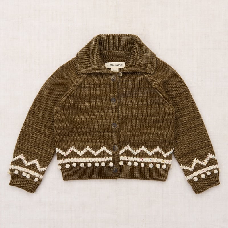 Misha & Puff カーディガン Misha & Puff Zig Zag Cardigan - Nutshell | Baby