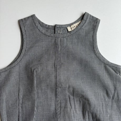 CARAMEL　PILEA BABY ROMPER BLACK MICRO CHECK