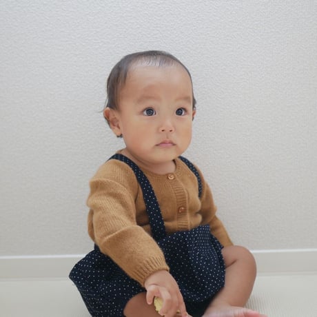 CARAMEL  ROSA BABY CARDIGAN -TOFFEE