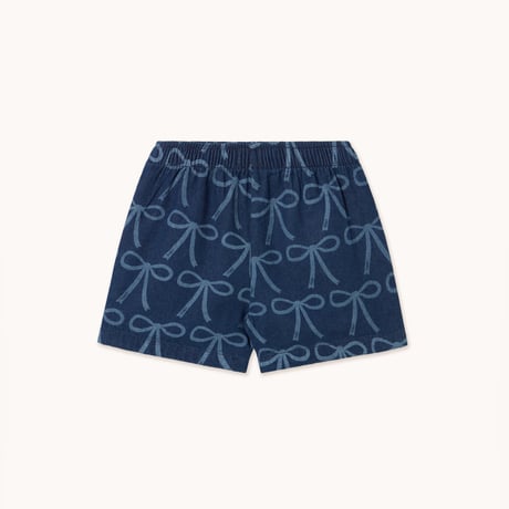 tiny cottons   BOWS WOVEN SHORT - blue denim