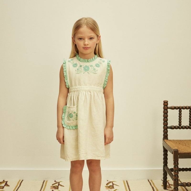 Apolina IDA DRESS - MINT CREAM/SEAGLASS | Baby