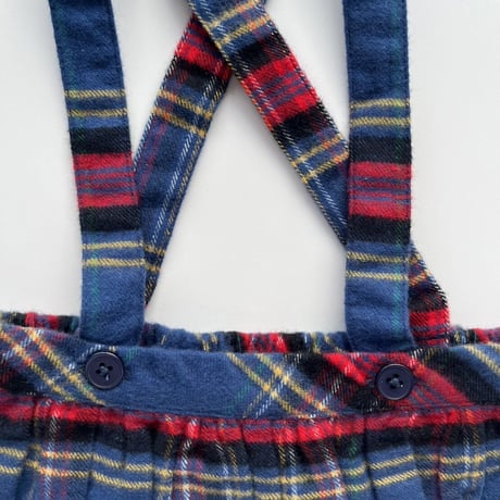 CARAMEL 　MUSA BABY ROMPER - BLUE TARTAN