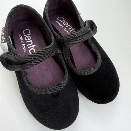 Cienta ベロアフォーマルストラップシューズ EUR23-31 Black
