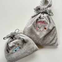 ドローイングバッグ Terry towel グレー Mサイズ(shoulder)/Sサイズ/Miniサイズ/miniminiサイズ