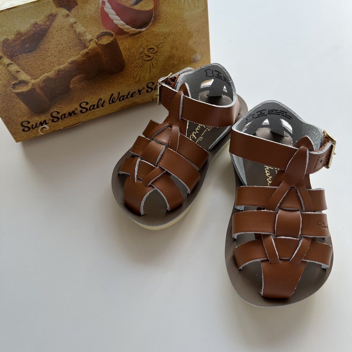 Salt Water Sandals Shark - tan US 5-12 | Baby S
