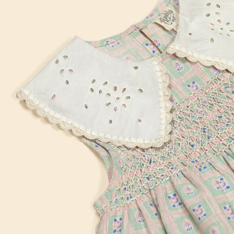 Apolina CORNELIA S/L SMOCK DRESS - ROSEPANEL M