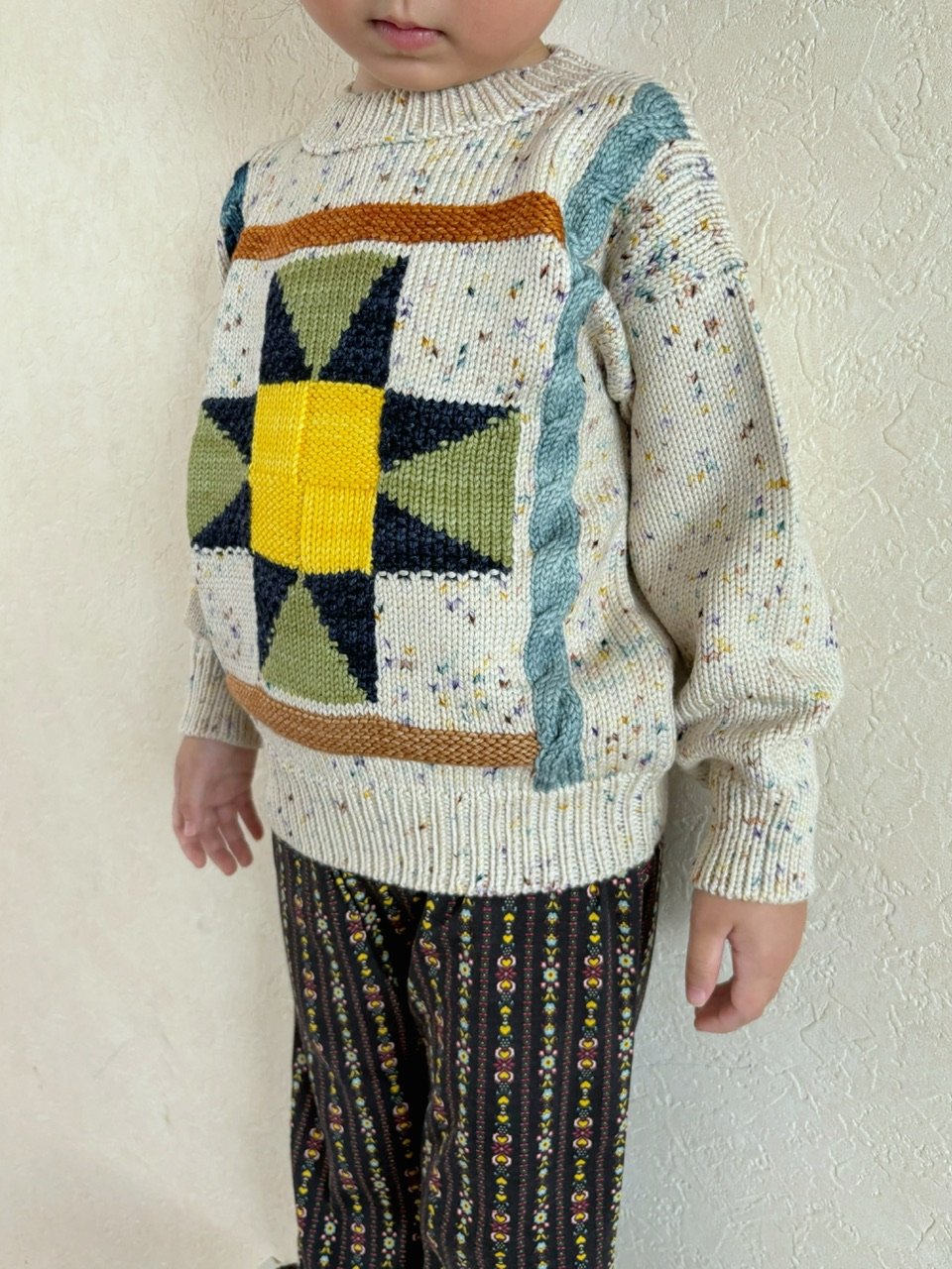 Misha & Puff Nova Quilt Pullover - Iris Confett