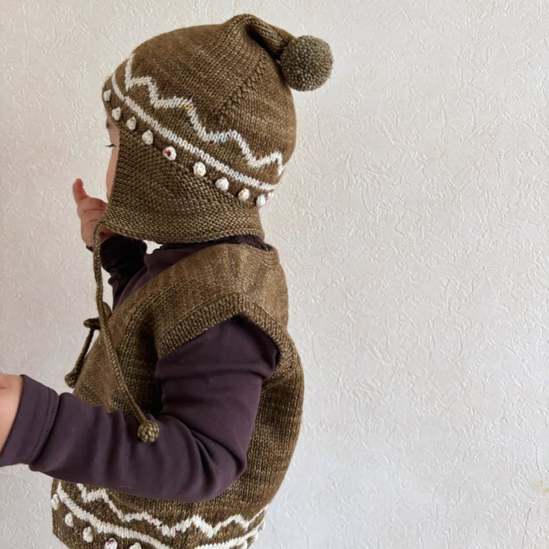 Misha & Puff ニット帽 Misha & Puff Garter Hat - Affogato | Baby Styl