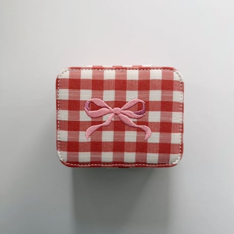 Rockahula Kids  Gingham Bow Jewellery Box-PINK