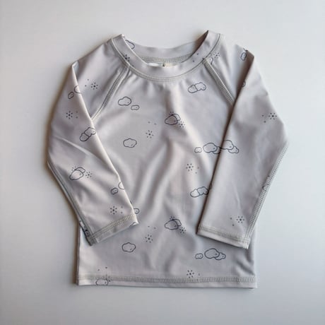 QUINCY MAE　FINN RASHGUARD + SHORT SET - CLOUD SUNNY DAY
