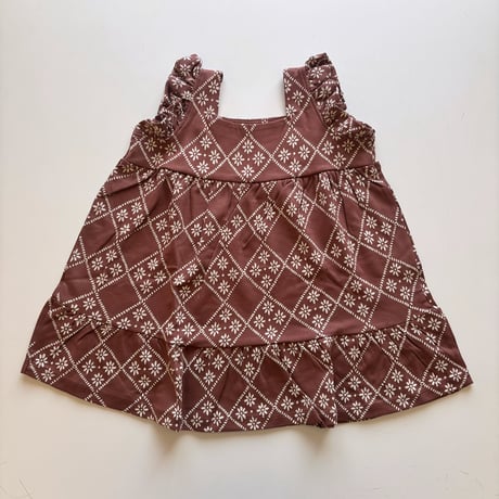 Misha & Puff　RUFFLE SLEEVE DRESS - COLA FLORA TIERRA