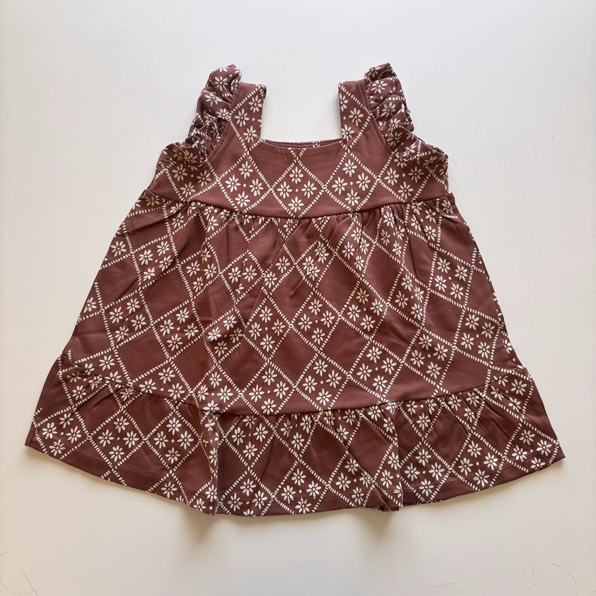 Misha & Puff RUFFLE SLEEVE DRESS - COLA FLORA T