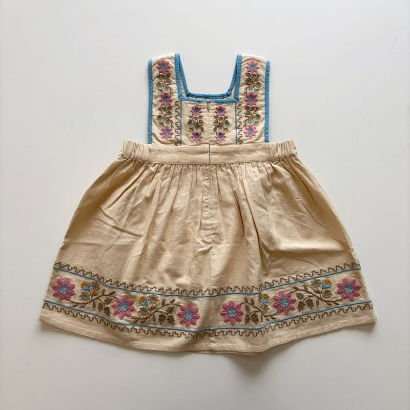 Apolina URSINA EMBROIDERED PINAFORE - CASHEW |