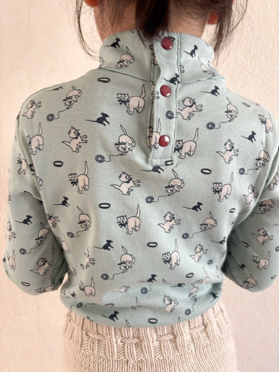 Turtleneck Sage Cat & Mouse 3y