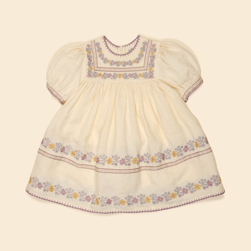 Apolina PATSY RIBBONS DRESS - CREAM | Baby Sty