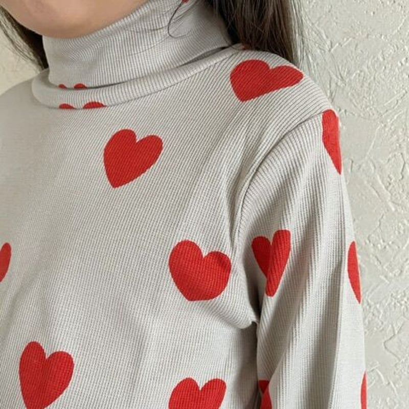 MINI RODINI HEARTS AOP TURTLENECK LS TEE - GR...