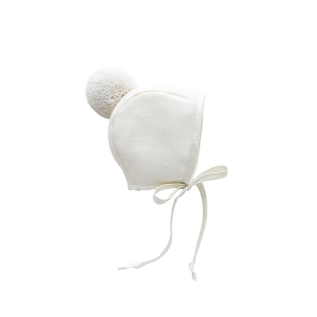 Briar Baby  IVORY POM BONNET