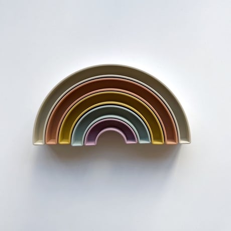 Mushie Rainbow Stacking Toy