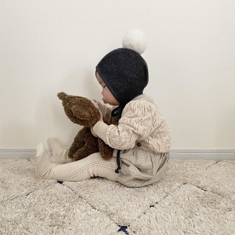 Briar Baby  IVORY POM BONNET