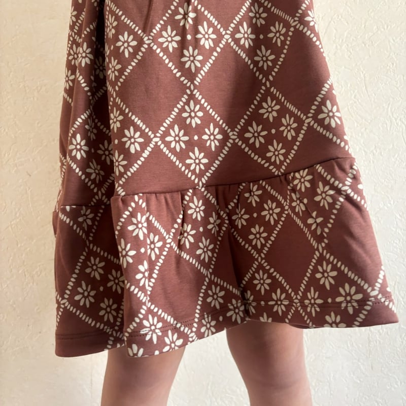 Misha & Puff RUFFLE SLEEVE DRESS - COLA FLORA T