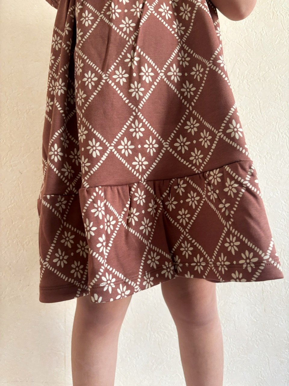 Misha & Puff RUFFLE SLEEVE DRESS - COLA FLORA T