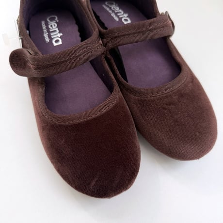 Cienta ベロアフォーマルストラップシューズ EUR23-31 Brown