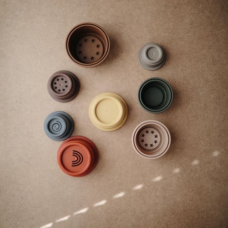 Mushie Stacking Cups Toy | Made in Denmark (Retro)