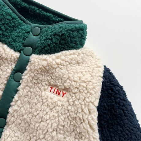 tiny cottons COLOR BLOCK POLAR SHERPA JACKET - dark green