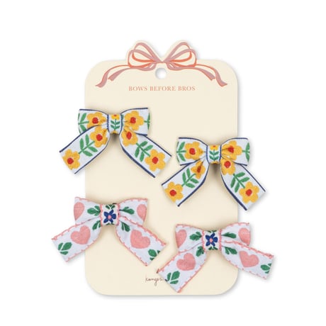 Konges Sløjd　4 PACK BOW HAIR CLIPS