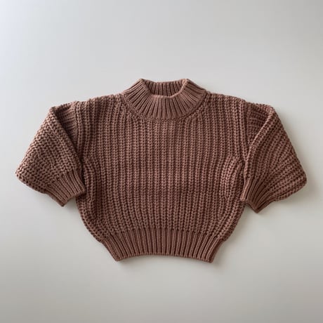 QUINCY MAE　Chunky Knit sweater - cocoa